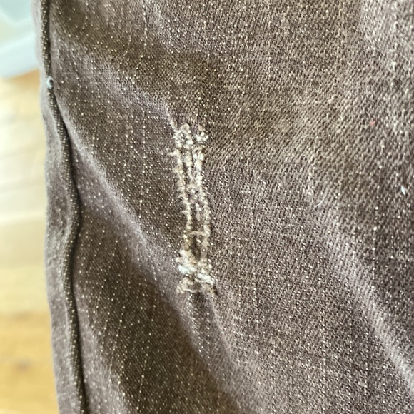 Bisou Bisou Jeans brown distressed look size 6 flair leg - Picture 11 of 12